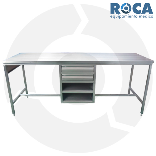 mesas altas con cajonera central